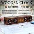 thumbnail image 2 of Barra de sonido inalámbrica de madera, estilo retro, con 4 altavoces y tarjeta TF para el hogar y la oficina. Embalaje inglés, 2 of 9