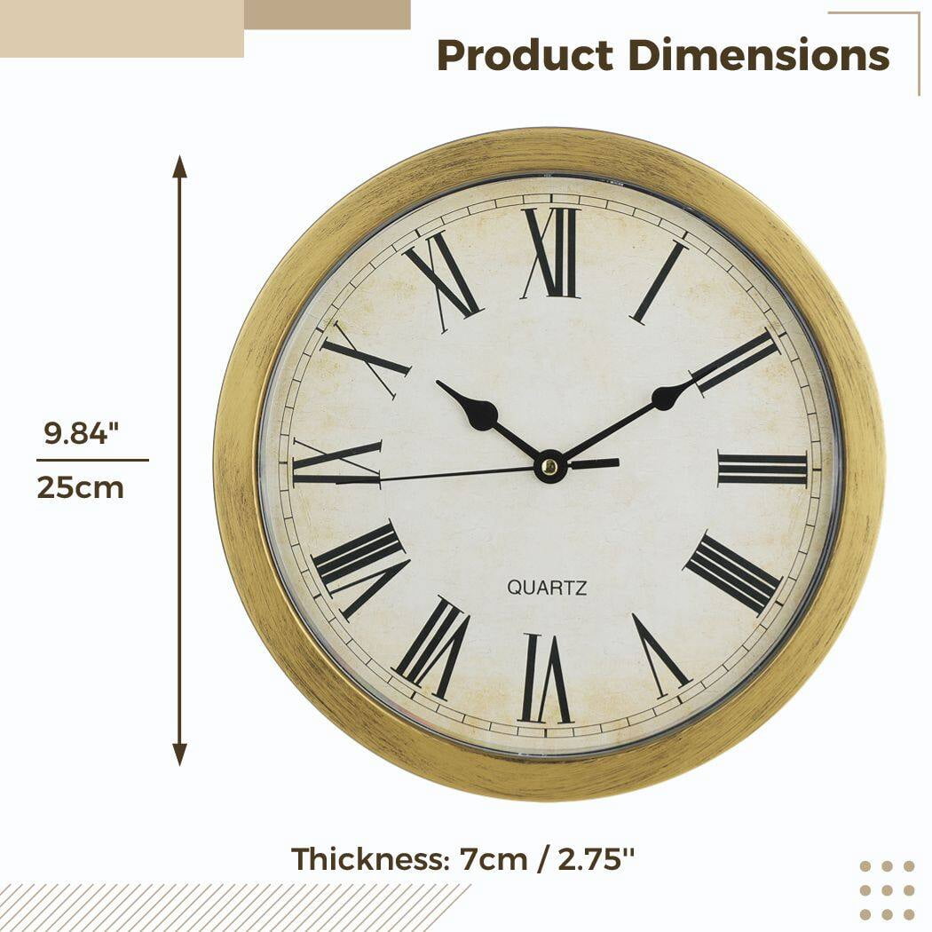 Wall Clock Hidden Safe, 10 inch Wall Safe Clock with Hidden Compartments for Home Office Hotel