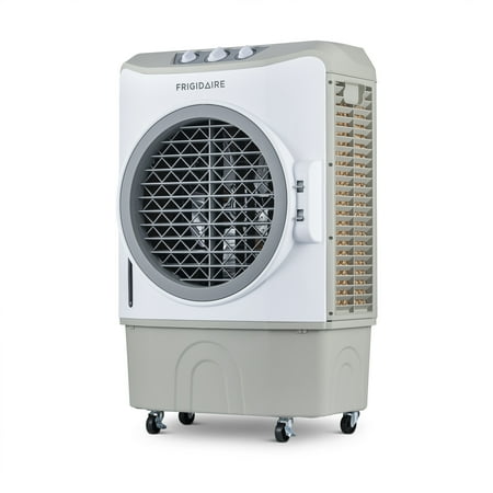 NewAir - Frigidaire Indoor and Outdoor Evaporative Cooler, 1650 CFM with Oversized 10.6 Gallon Water Tank and Easy-Glide Casters - White