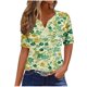 thumbnail image 2 of Fiudx Ofertas Del Día Blusa de Manga Corta Estampada a La Moda para Mujer, Blusas Informales con Cuello En V, 2 of 5
