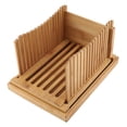thumbnail image 1 of Guide Trancheuse Pliable en Bambou pour Pain avec Plateau Attrape-Miettes, 1 of 8