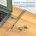 thumbnail image 4 of Hootek Headphone Extension Cable 6FT, 3.5mm Extension with Microphone Male to Female Stereo Audio Cable 3.5mm Aux Cord Headphone Extender Cable Cord 6FT Nylon Braided Compatible with iPhone, Blue, 4 of 7