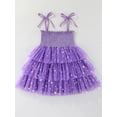 thumbnail image 4 of WIBACKER Toddler Baby Girl 3D Ghost Halloween Princess Dress Girls Spaghetti Strap Tiered Tulle Tutu Dresses Summer Mini Smocked Sundress 1-6Y, 4 of 12