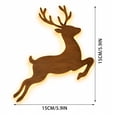 thumbnail image 4 of Christmas Wooden Reindeer Wall Lamps Hanging Decor, Christmas Wall Art Reindeer LED Lights, Christmas in July Wood Floating Reindeer Night Light, 4 of 6