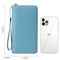thumbnail image 2 of Laklulu Damen Geldb?rse, gro?e Kapazit?t Leder Damen Geldb?rse Rei?verschluss Kupplung mit RFID-Blockierung und Mehreren, 2 of 6