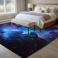 thumbnail image 5 of Blue Purple Sky Large Area Rugs for Bedroom Living Room, Soft Non Slip Carpet Bedside Rug, Modern Abstract Night Stars Rectangular Floor Cover Kitchen Accent Rug 5'x7' for Dining Room/Office, 5 of 9