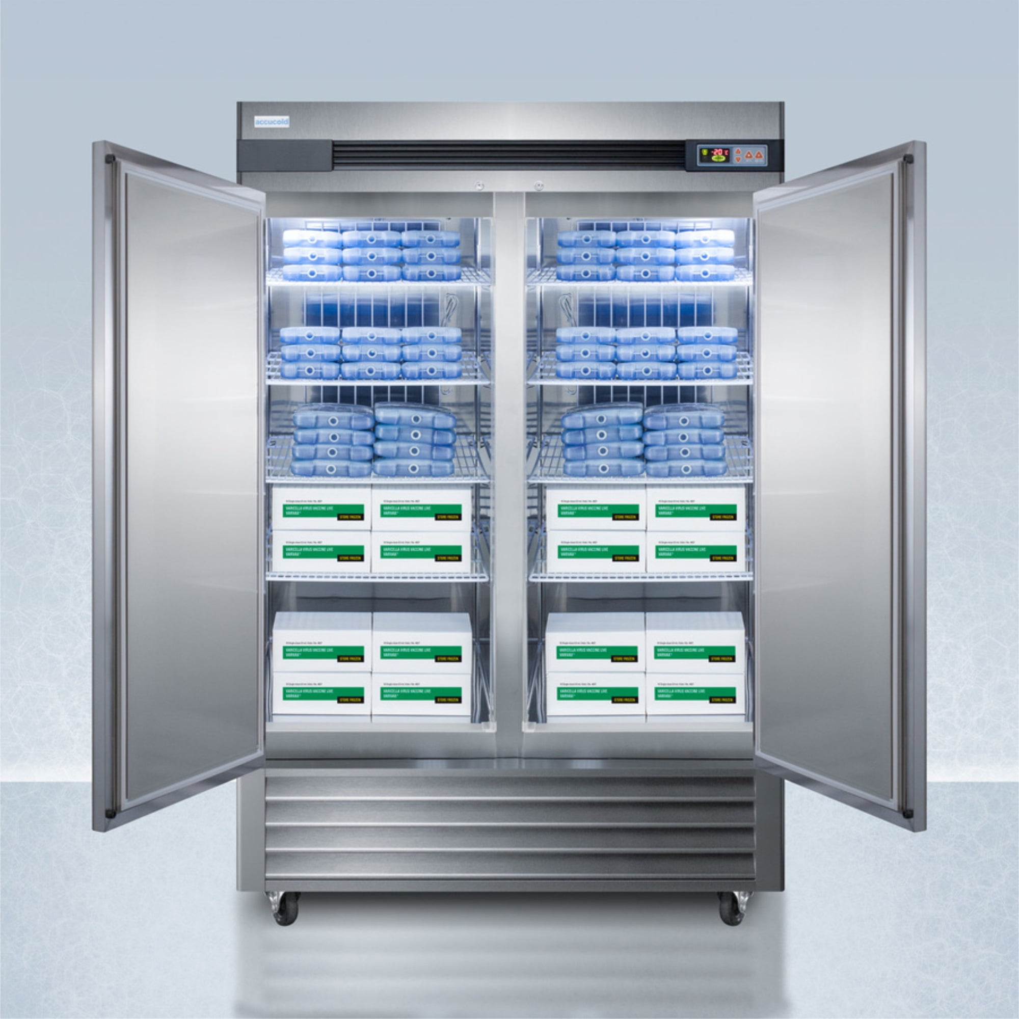 Pharma-Lab frost-free 49 cu.ft.2-door all-freezer in stainless steel