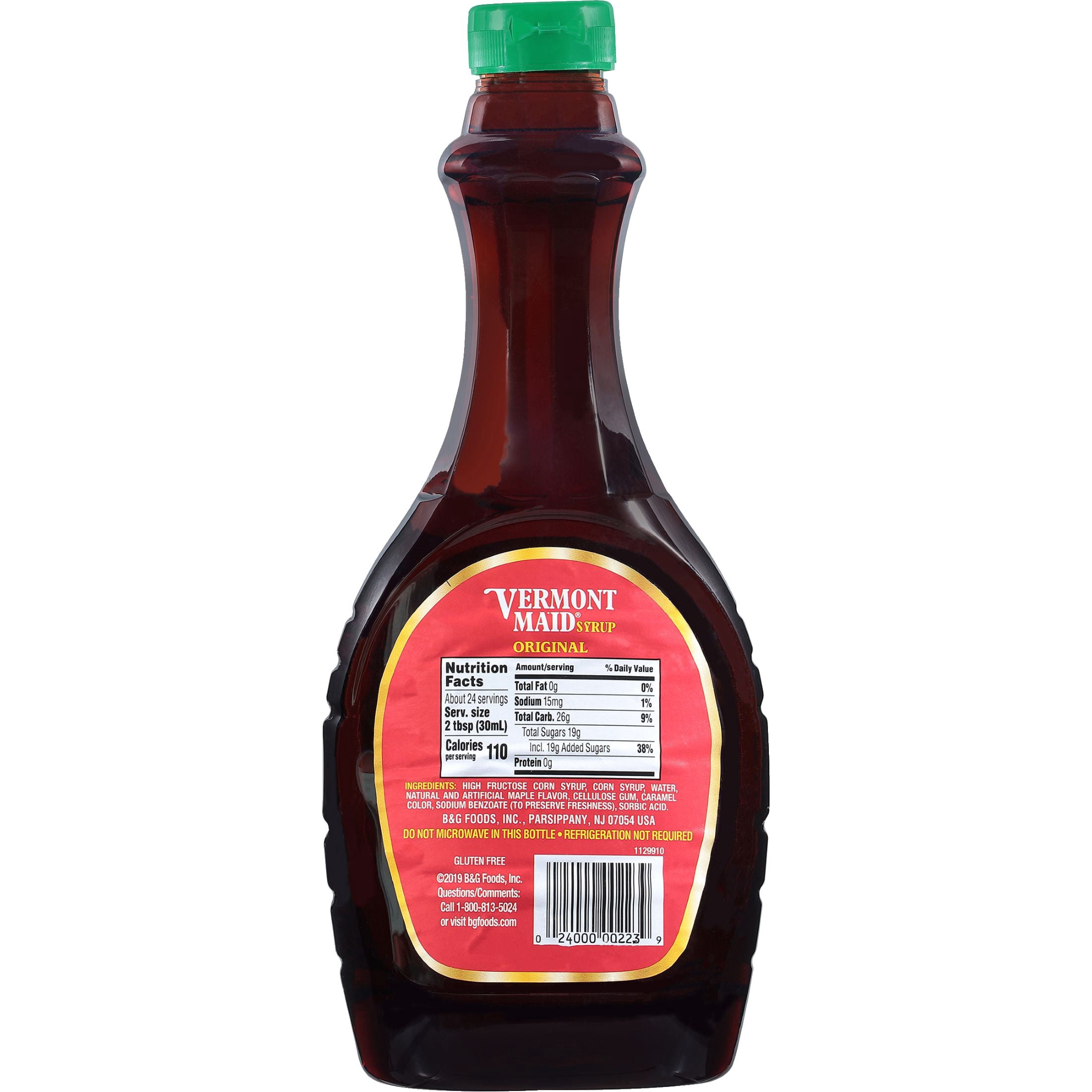 (6 pack) Vermont Maid Original Maple Syrup, Gluten Free, Kosher, 24 fl oz Pour Bottle