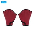 thumbnail image 3 of Unique Bargains Gants de Natation en Toile Gants de Résistance à l'Eau Accessoires d'Entraînement Rouge, S, 3 of 7