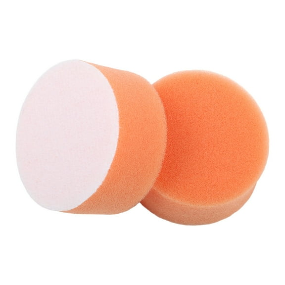 2Pcs 2"/3"/4"/5"/6"/7" Flat Sponge Orange Polishing Pad Car Polishing Buffing Pad Flat Sponge Polisher Buffer Pads Clean Parts