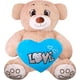 thumbnail image 1 of Pelucheria Oso Rechoncho Beige LOVE con corazon Azul, 1 of 5