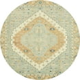 thumbnail image 1 of Ahgly Company Machine Washable Indoor Round Abstract Khaki Gold Area Rugs, 5' Round, 1 of 7
