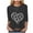 Grey, variant on felwors Womens Tops 3/4 Sleeve T Shirts Plus Size Crewneck Flowers Graphic Basic Tees for Women Fall Fashion Clothes 2025 (Army Green, XXL)