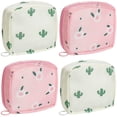 thumbnail image 1 of 4 bolsas de maquillaje pequeñas para bolso, organizador portátil de viaje para cosméticos con cremallera, impermeable, bonita bolsa de maquillaje para mujeres y niñas (plantas), 1 of 4