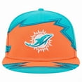 thumbnail image 2 of Men's New Era  Aqua/Orange Miami Dolphins Break 59FIFTY Fitted Hat, 2 of 5