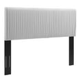 thumbnail image 2 of Modway Eloise Channel Tufted Performance Velvet Twin Headboard in Light Gray, 2 of 10