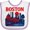 White and Lavender, variant on Inktastic Boston Skyline Illustration Retro Style Boys or Girls Baby Bib