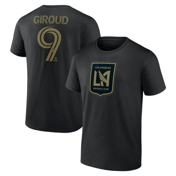 Men's Olivier Giroud Black LAFC Authentic Stack Name & Number T-Shirt