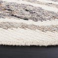 thumbnail image 3 of SAFAVIEH Casablanca Rhoda Geometric Wool Area Rug, Ivory/Dark Grey, 6' x 6' Round, 3 of 8