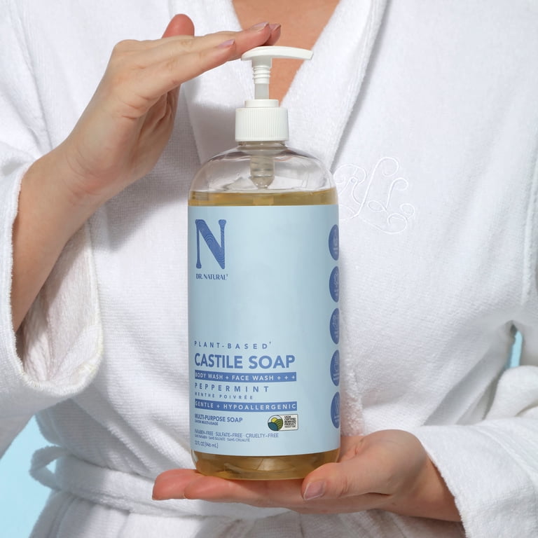Peppermint Castile Shower Gel, 32oz photo 5