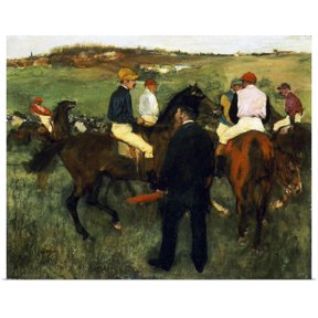 Great BIG Canvas | Rolled Edgar Degas Poster Print entitled Racehorses (Leaving the Weighing) c.1874-78