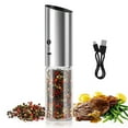 Masteelf Electric Pepper Mill Grinder Adjustable Coarseness Salt and