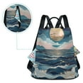 thumbnail image 5 of FORMRS Women's Travel Backpack Purse Anti-Theft Hidden Pockets Casual Shoulder Bag, Rolling Waves, 5 of 7