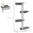 thumbnail image 3 of PawHut Cat Shelf with 4 Platforms, Cat Wall Climber with 3 Scratching Posts, 3 of 9