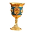 thumbnail image 2 of lingqin Medieval Goblet Compact Engraved Anniversary Handcraft Multipurpose Wine Cup Gold Blue, 2 of 9