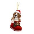 thumbnail image 2 of Adorno navideño colgante con forma de perro, colgante con forma de animal, artesanía, decoración para de Navidad, para festivales, dormitorio, Estilo B, 2 of 8