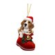 thumbnail image 3 of Colgante colgante de animal,Perro Adorno colgante navideño Decoración navideña,Artesanías de adorno de árbol de Navidad de cachorro de acrílico,Colgante colgante de animal lindo Colgante, 3 of 8