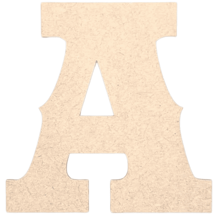Wooden Letter Times, Unfinished 8'' Tall Alphabet A, Blank Wall Craft