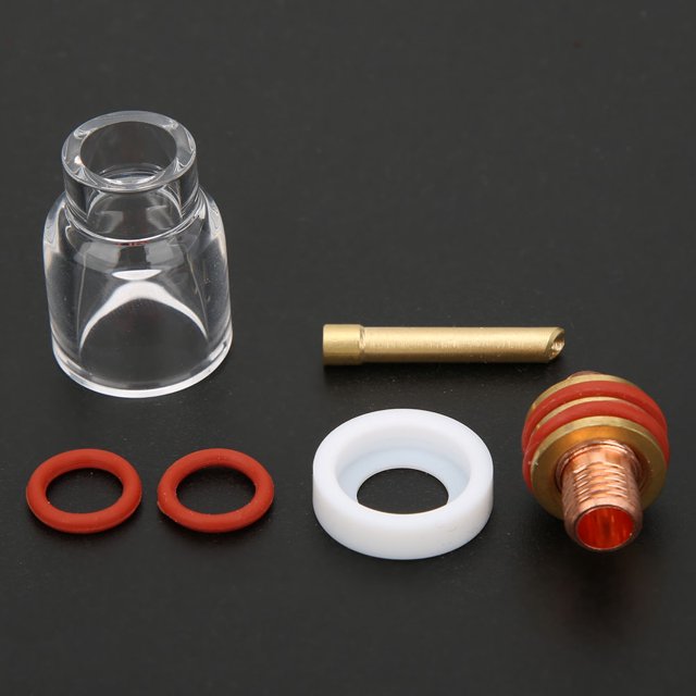 Kit de copa de vidrio Ticfox para lente de Gas soplete de soldadura TIG-9/20 1/16 3/32 1/8 pulgadas