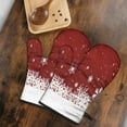 thumbnail image 5 of Cute Oven Mitts,Red Christmas Snowflake Pattern Oven Mitt 2-Pack Set,Kitchen Gloves for Oven,Heat Resistant Oven Mitts 7.7"x12", 5 of 7