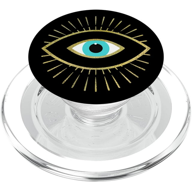 PopSockets PopGrip para MagSafe Evil Eye, amarillo y negro