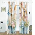 thumbnail image 2 of Watercolor Bunny Blackout Curtains 55W x 72/84L Living Room Bedroom Curtains Heat Insulation and Sun Protection 2-Pack, 2 of 6
