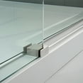 thumbnail image 4 of WoodBridge Frameless Sliding Shower Door, 56" - 60" Width, 76" Height, 3/8" (10 mm) Clear Tempered Glass, Brushed Nickel Finish, Designed For Smooth Door Closing. MBSDC6076-B, 4 of 8