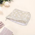 thumbnail image 3 of Unique Bargains 1 Pc 3D Flower Drawstring Makeup Bag for Vacation Business Travel Polyester white, 3 of 6