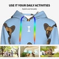 thumbnail image 6 of Hoodies for Women - french Bulldog Face Comfrt Colour Drawstring Women'S Fashion Hoodies & Sweatshirts, Fall Outfits Clothes for Women 2024 Pullover with Kangaroo Pocket, 6 of 7
