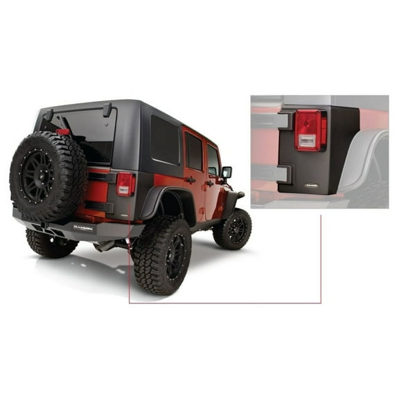 Bushwacker 07-18 Jeep Wrangler Trail Armor Rear Corners - Black