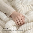 thumbnail image 5 of EVERGRACE Ultra Soft Faux Fur Throw Blanket for Couch, Luxury Sculpted Texture Faux Rabbit Fur Blanket for Bed, Fluffy Thick Plush Warm Fuzzy Throw, 920GSM (Ivory White, 50''x60''), 5 of 8