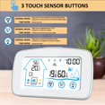 thumbnail image 3 of Backlight Touch Screen Digital Weather Station Smart Temperature and Humidity Meter Weather Clock Temperature Humidity Detection ,High Precision, 3 of 6