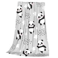 thumbnail image 3 of Bingfone Pandasbetween Clouds And Stars Print Flannel Fleece Blanket Throw Blanket For Bed,Sofa,Couch,Travel,Camping(80"X60"), 3 of 9