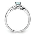 thumbnail image 5 of 925 Sterling Silver Rhodium-Plated Aquamarine Ring Size 9, 5 of 6