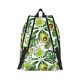 thumbnail image 6 of Rocae Watercolor Green Tropical for Durable Canvas Backpack Leisure Large Bag Travel Rucksack Multi-function Backpack Medium, 6 of 8
