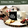 thumbnail image 2 of Triple Gifffted Mr and Mrs Coffee Mugs Couples Gifts Ideas for Christmas Wedding Anniversary Engagement Valentines,his Hers Present Husband Wife Him Her Men Women Bride Groom Newlyweds, Ceramic 380ml, 2 of 9