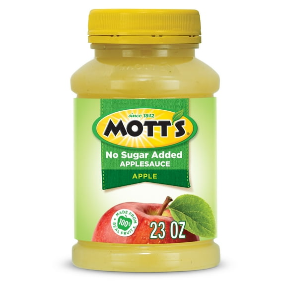 Mott's No Sugar Added Applesauce, 23 oz Jar (12 Pack)