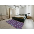 thumbnail image 4 of Ahgly Company Indoor Round Patterned Medium Purple Area Rugs, 8' Round, 4 of 6