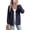 Navy Blue, variant on Uvplove Women's Contrast Trim Tie Front Cardigan Sweater - V Neck Long Sleeve Casual Knit Open Front Top,Camel,XL