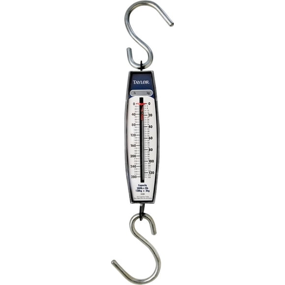 Taylor 3328 Hanging Weighing Scale, 280 lb, Analog
